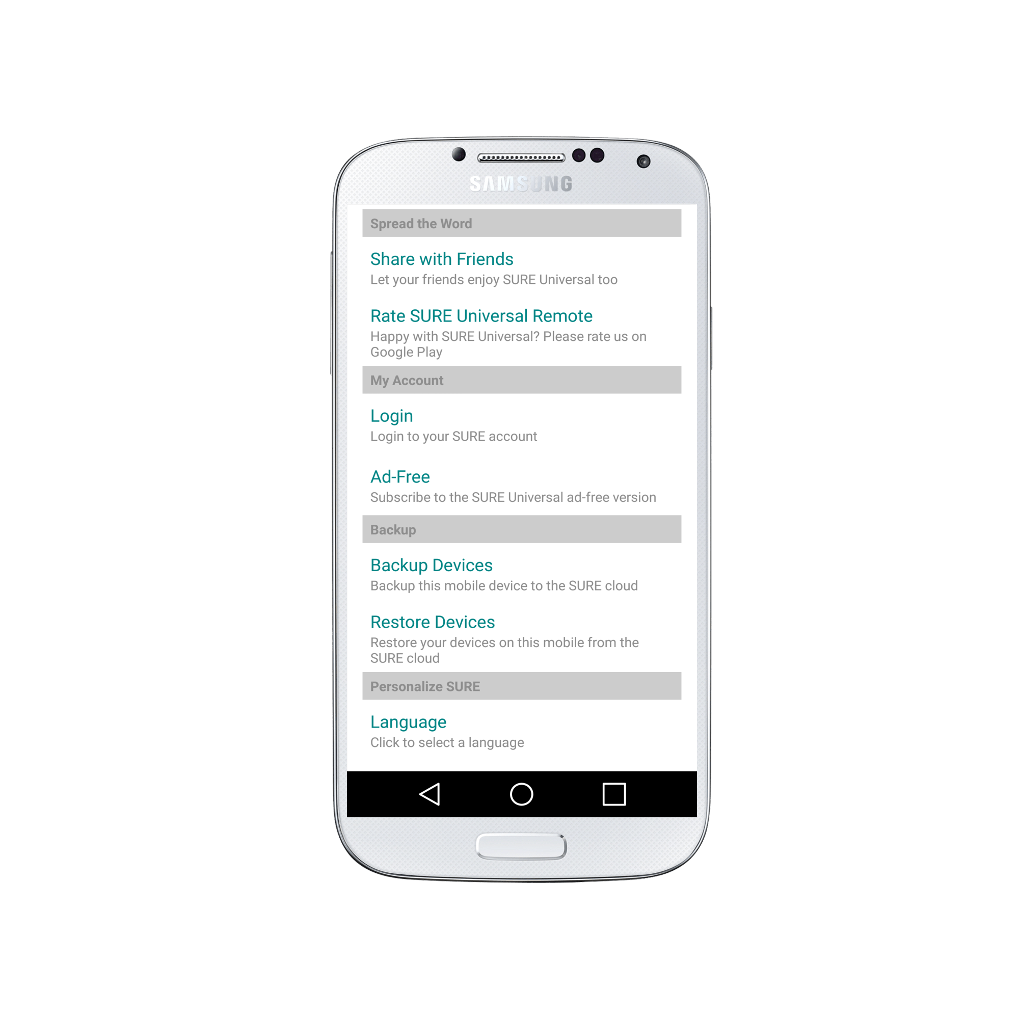 App Settings