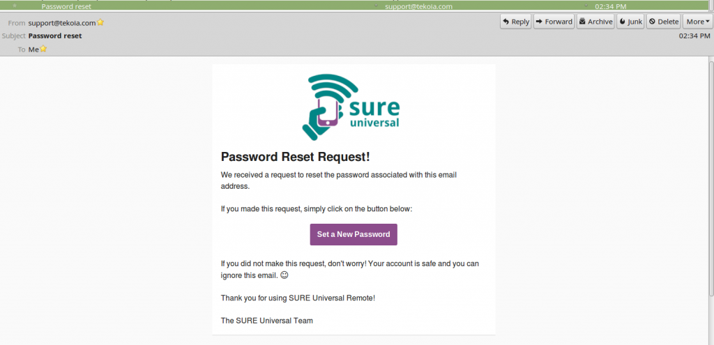 Reset Email