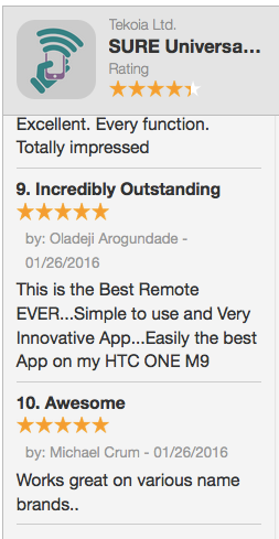 sure universal remote reviews