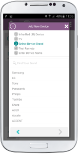 Select device brand