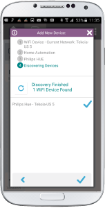 Philips Hue Remote App - Philips Hue device found
