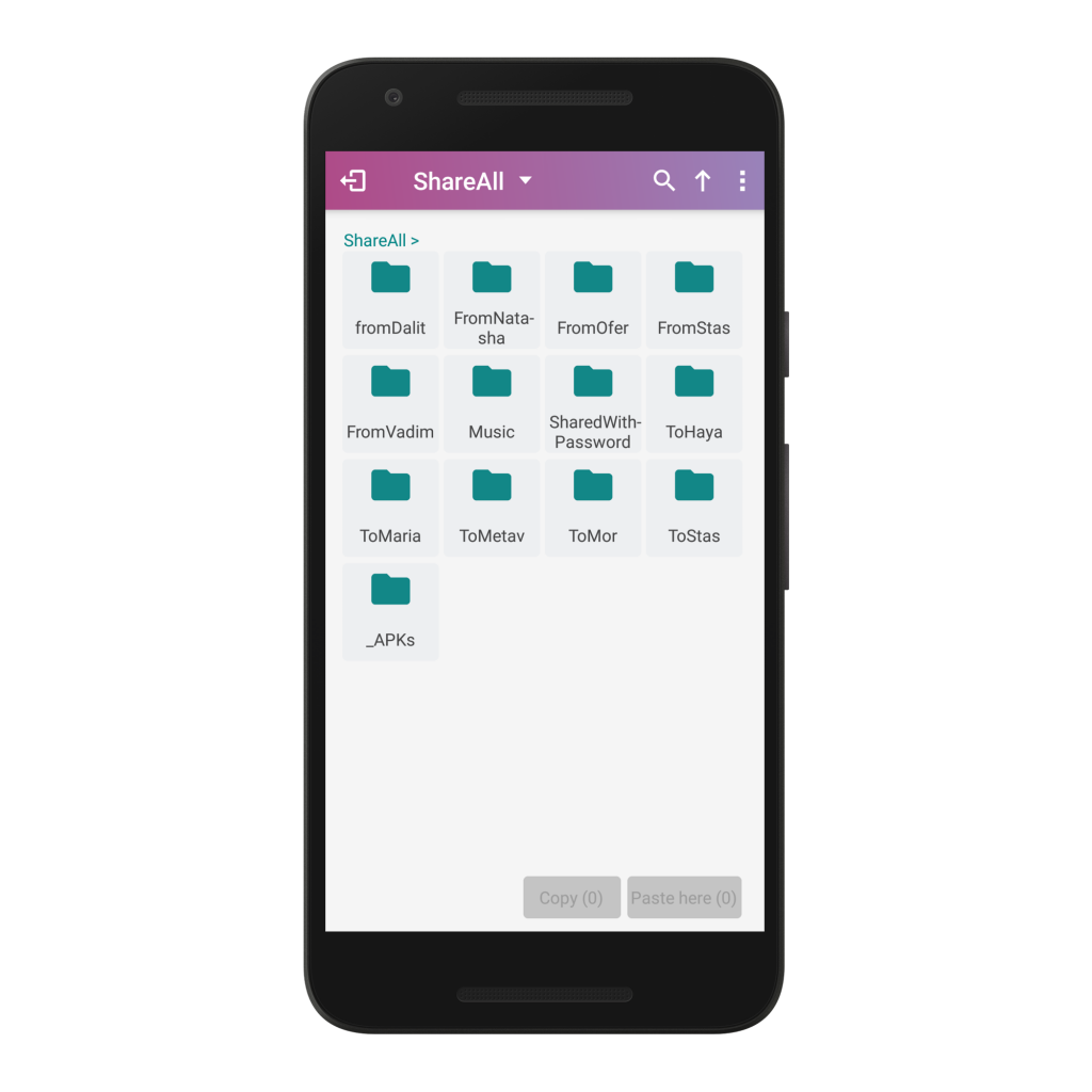 Password protected folder